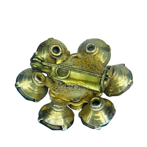 Vintage 50s Rainbow Pin - Rivet Style Scatter Pin Brooch - Picture 4 of 8